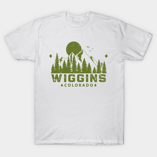 Wiggins Colorado Mountain Souvenir T-Shirt by HomeSpirit